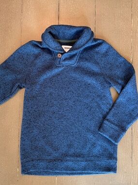 Sonoma Youth Boys’ Shawl-Neck Sweater • Size 8 • Cozy Winter Fleece Pullover